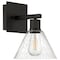 Access Lighting Port Nine Martini, Martini LED Wall Sconce, Matte Black Finish, Seeded Glass 63143LEDDLP-MBL/SDG - alternate 3